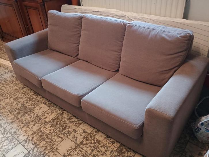 Twee zit stof kleur taupe, Huis en Inrichting, Zetels | Zetels, Ophalen