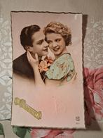 Vintage Postkaart verliefde koppel, Ophalen of Verzenden, Foto