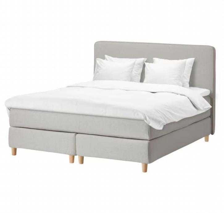 NIEUW Boxspring Dunvik Ikea 160x200cm, Huis en Inrichting, Slaapkamer | Bedden, Zo goed als nieuw, Ophalen