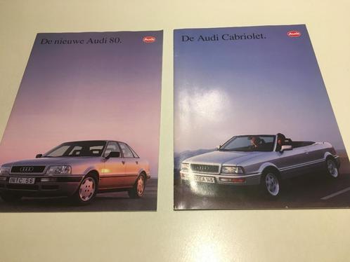 2 AUDI FOLDERS : AUDI 80 , 1991 en CABRIOLET 1992, Boeken, Auto's | Folders en Tijdschriften, Zo goed als nieuw, Audi, Ophalen of Verzenden