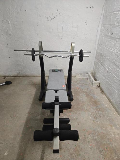 banc de musculation et poids, Sport en Fitness, Fitnessmaterialen, Gebruikt, Fitnessbank, Armen, Benen, Buik, Ophalen