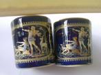 2 Griekse Kobaltblauwe borrelglaasjes -  Hand made - 24 K, Ophalen of Verzenden