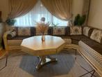Luxe Marokkaanse Salonset – Hoekbank + Tafel + Gordijnen, Huis en Inrichting, Ophalen, Zo goed als nieuw, Hout