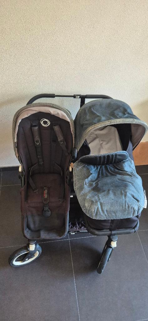 Bugaboo donkey duo, Kinderen en Baby's, Kinderwagens en Combinaties, Gebruikt, Kinderwagen, Bugaboo, Duowagen, Verstelbare duwstang