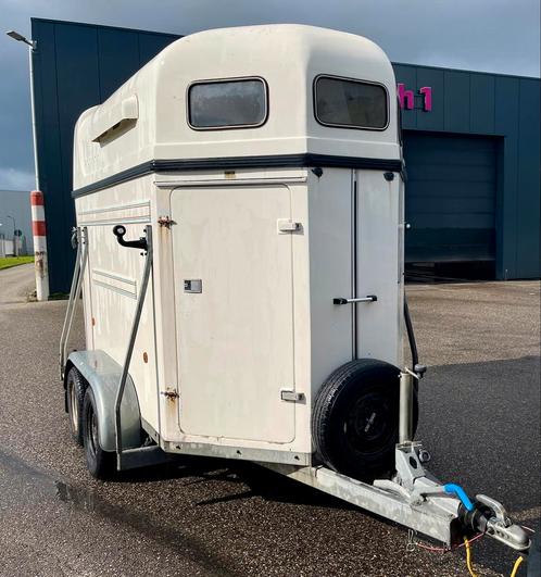 Heja 2 paardstrailer, Dieren en Toebehoren, Paarden en Pony's | Trailers en Aanhangwagens, Gebruikt, 2-paards trailer, Polyester