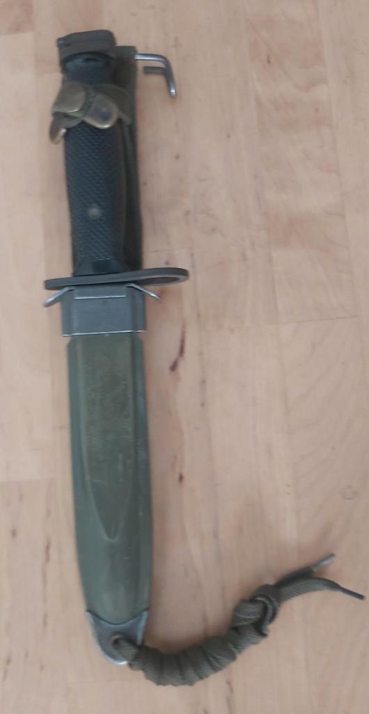 Poignard baionnette US M7 Colt -fourreau USM8 A1 - TWB, Collections, Objets militaires | Général, Enlèvement ou Envoi