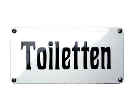 Plaque de toilette 10 x 20 cm - plaque de toilette émaillée, Maison & Meubles, Accessoires pour la Maison | Tableaux à écrire & Proverbes