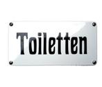 Toiletten bord 10 x 20 cm - toiletbord emaille