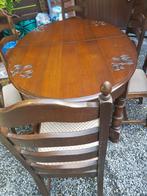 table en fleur de chêne + 4 chaises, Antiek en Kunst, Antiek | Meubels | Tafels, Ophalen