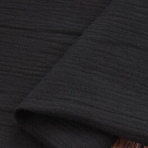5749)138x50cm Double Gauze tetra zwart, Hobby & Loisirs créatifs, Tissus & Chiffons, Neuf, Coton, 120 cm ou plus, 30 à 200 cm