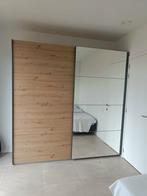 Schuifdeurkast QUADRA - Artisan eik/spiegel, Huis en Inrichting, Ophalen, 200 cm of meer, 75 cm of meer, 150 tot 200 cm