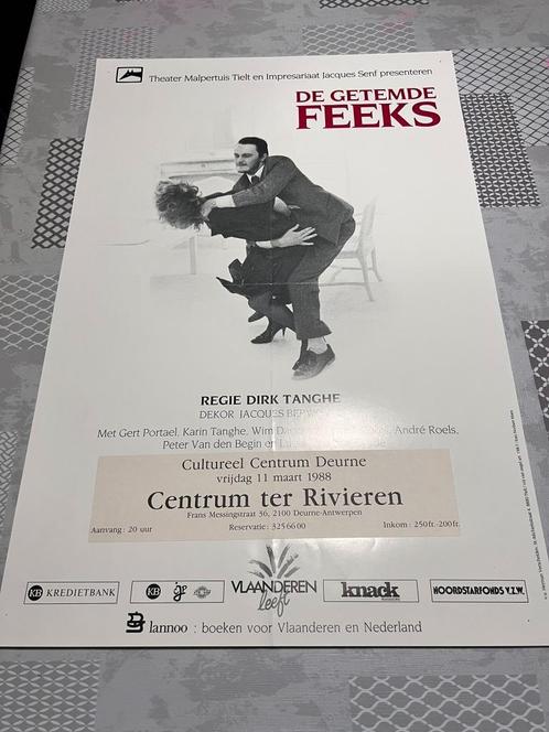 Vintage Poster De getemde feeks, Verzamelen, Posters, Gebruikt, Reclame, Deurposter of groter, Rechthoekig Staand, Ophalen of Verzenden