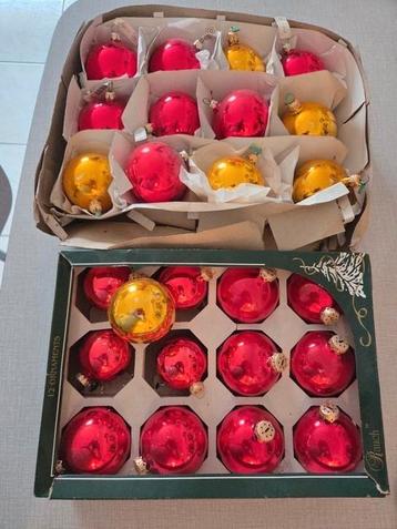 25 vintage 70's glazen kerstballen  beschikbaar voor biedingen