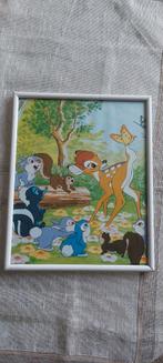 Vintage kleurrijk bambi schilderijtje, Antiek en Kunst, Ophalen of Verzenden