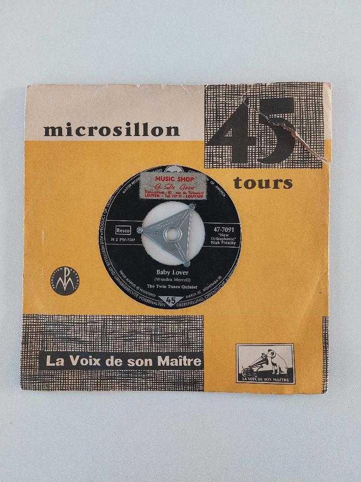 The Twin Tunes Quintet - Baby Lover (1957 - Jazz), CD & DVD, Vinyles Singles, Jazz et Blues, Enlèvement ou Envoi
