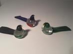 Set van 3 vogels van geblazen glas, Antiek en Kunst, Ophalen