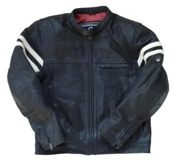 Veste de moto en cuir rétro GUNS Magnum café racer pour homm