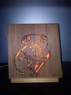 Veilleuse en bois artisanale, Enlèvement ou Envoi, Utilisé, Lampe