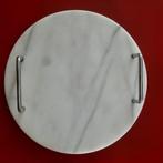 Marmeren  dienblad, ( taartschotel,kaasschotel,....), Ophalen, Zo goed als nieuw, Rond, Overige materialen