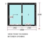 PVC Schuifdeur - Zwart matt, Ophalen, Kunststof, 225 cm of meer, Nieuw