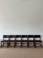 Set van 6 vintage mid century scandinavische stoelen, Ophalen, Hout