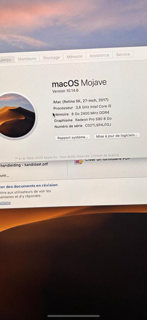 iMac (Retina 5K 27inch,2017), Informatique & Logiciels, Apple Desktops, iMac, Enlèvement