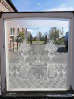 2 antieke glasramen, Ophalen