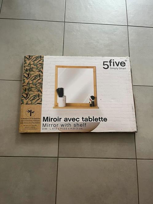 Spiegel met een schap, Huis en Inrichting, Woonaccessoires | Spiegels, Nieuw, Minder dan 50 cm, Minder dan 100 cm, Rechthoekig