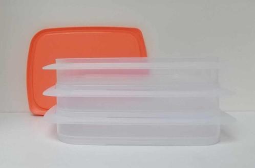 Tupperware Set Empilable Cool - 790 ml x 3 - Orange - Promo, Maison & Meubles, Cuisine| Tupperware, Neuf, Boîte, Blanc, Orange