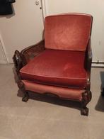 antique armchair with newspaper rack, Ophalen of Verzenden, Zo goed als nieuw