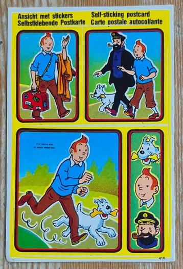 Kuifje sticker Introduct 1982 Hergé Tintin, Enlèvement ou Envoi, Tintin, Comme neuf, Image, Affiche ou Autocollant