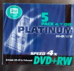 PLATINUM DVD+RW 4.7GB, 5 Pcs., Computers en Software, Ophalen of Verzenden, Zo goed als nieuw, Dvd, Bestmedia