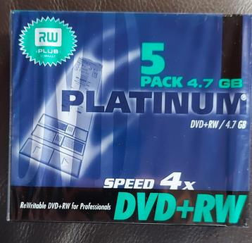 PLATINUM DVD+RW 4.7GB, 5 Pcs. beschikbaar voor biedingen