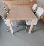 Vol eiken tafel met 4 stoelen, Huis en Inrichting, Ophalen, Zo goed als nieuw