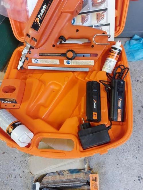 Paslode im350 /90 nagelpistool 90mm spijkers schiethamer, Doe-het-zelf en Bouw, Gereedschap | Overige machines, Zo goed als nieuw