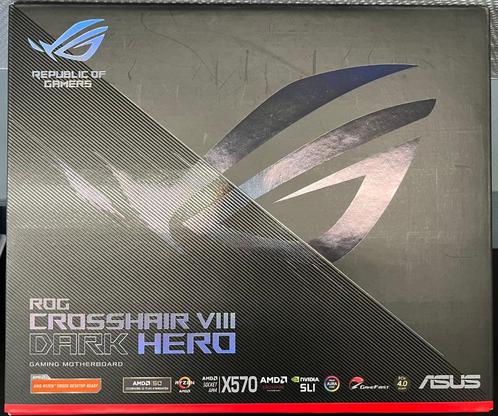 ASUS ROG Crosshair VIII Dark Hero – AM4 / X570, Computers en Software, Moederborden, Zo goed als nieuw, AMD, DDR4, Ophalen