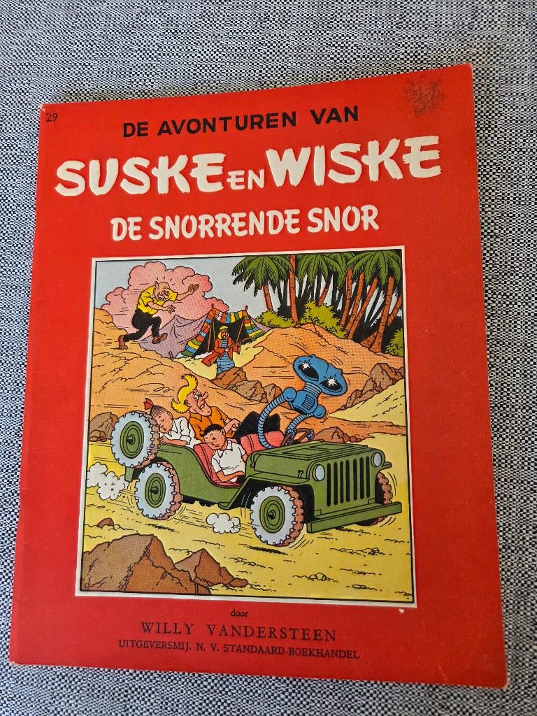 Suske en Wiske - De Snorrende Snor (Blauw/rood), Boeken, Stripverhalen, Gelezen, Willy Vandersteen, Eén stripboek, Ophalen of Verzenden