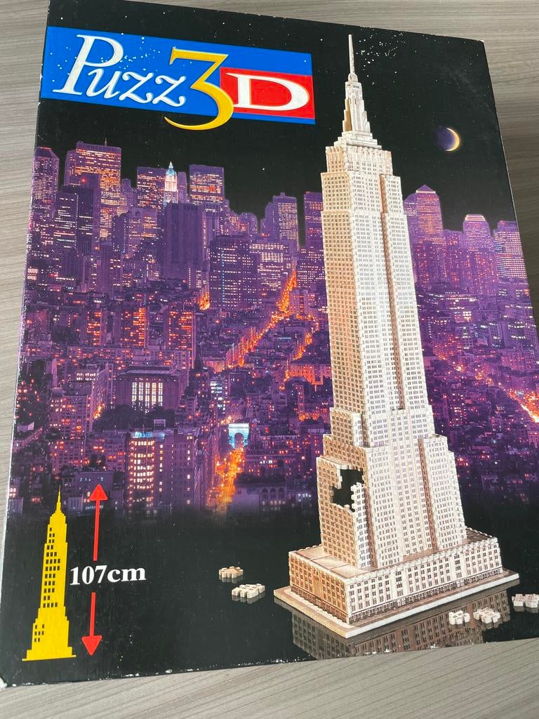Puzzel 3D puzzel Empire State Building 902 stukjes, Verzenden, 500 t/m 1500 stukjes, Gebruikt, Rubik's of 3D-puzzel