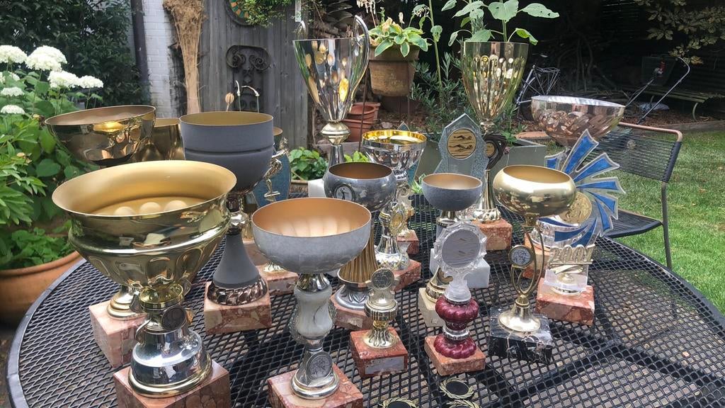 Bekers sporttrofeëen 19 stuks, Sport en Fitness, Overige Sport en Fitness, Ophalen, Gebruikt