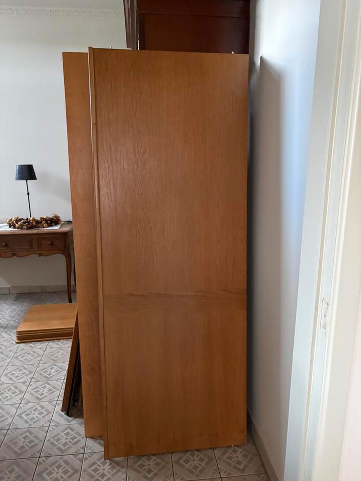 Eiken kleerkast, Huis en Inrichting, Kasten | Kleerkasten, Gebruikt, 150 tot 200 cm, 200 cm of meer, 50 tot 75 cm, Met lade(s)