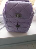 Lila plastiek rugzak-beautycase, Enlèvement ou Envoi, Utilisé, Violet, Rigide