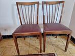 Twee stoelen jaren 50, Huis en Inrichting, Stoelen, Ophalen, Gebruikt, Bruin, Hout