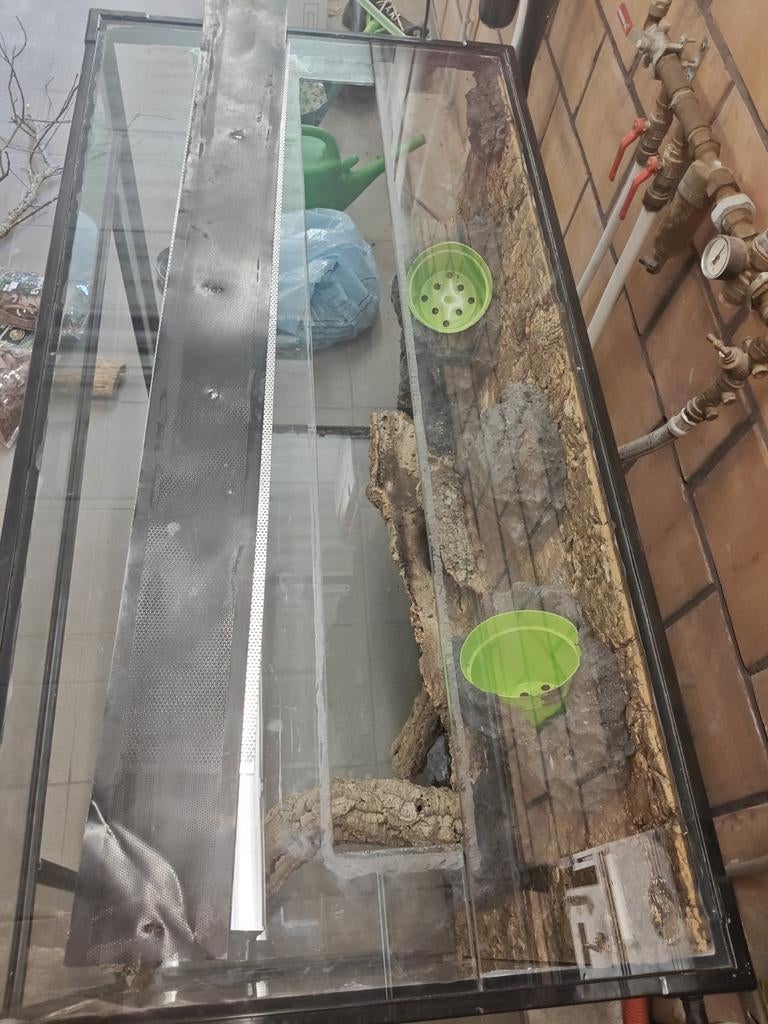 Heel mooi afgewerkt terrarium met zwarte sierlijsten., Animaux & Accessoires, Enlèvement