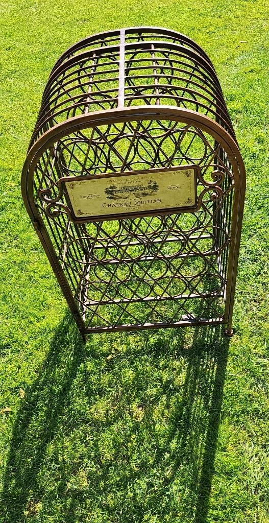 mooi vintage wijnrek 23 flessen, Ophalen, Gebruikt, Metaal