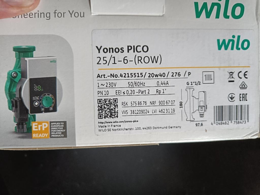 circulatiepomp Wilo, Ophalen of Verzenden, Nieuw, Overige typen