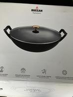 Wok 35 cm van gietijzer, Ophalen, Gietijzer, Nieuw, Keramische plaat