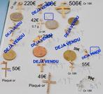 Pendentif croix de vie ou latine or 18/9K ou plaqué or, NEUF, Bijoux, Sacs & Beauté, Neuf, Enlèvement ou Envoi, Or, Croix ou Symbole