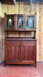 Buffetkast met loodglas, Ophalen, Gebruikt, 25 tot 50 cm, Met deur(en)