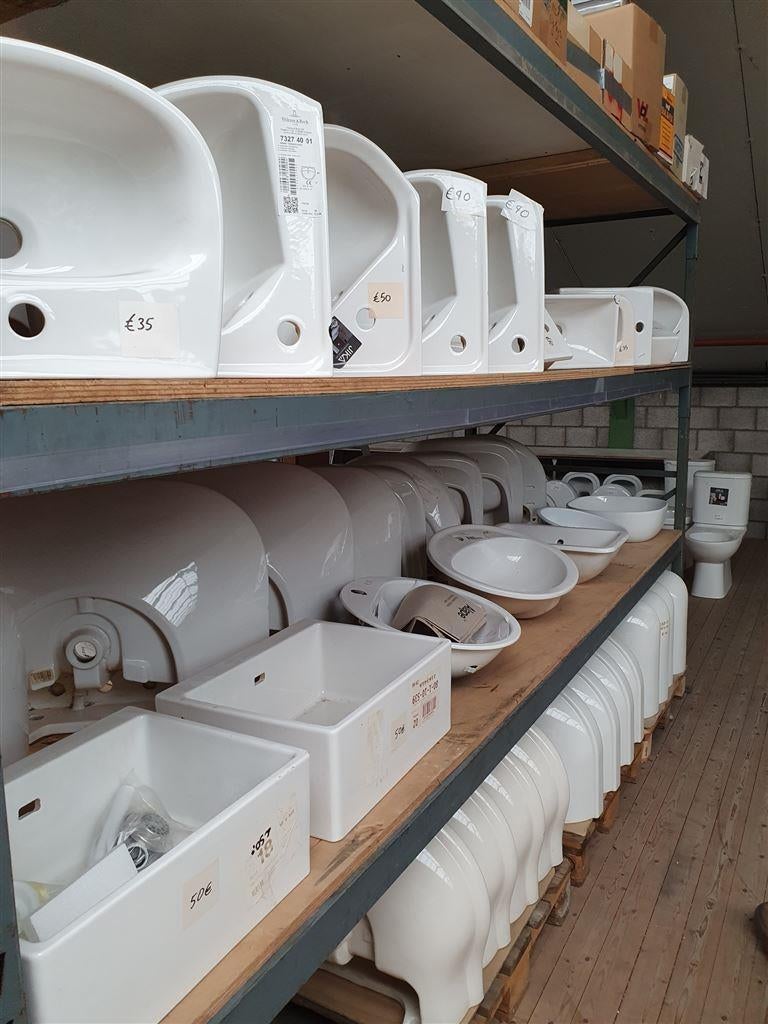 086. Wastafel oa sphinx restpartij sanitair, Huis en Inrichting, Badkamer | Badtextiel en Accessoires, Nieuw, Wit, Ophalen