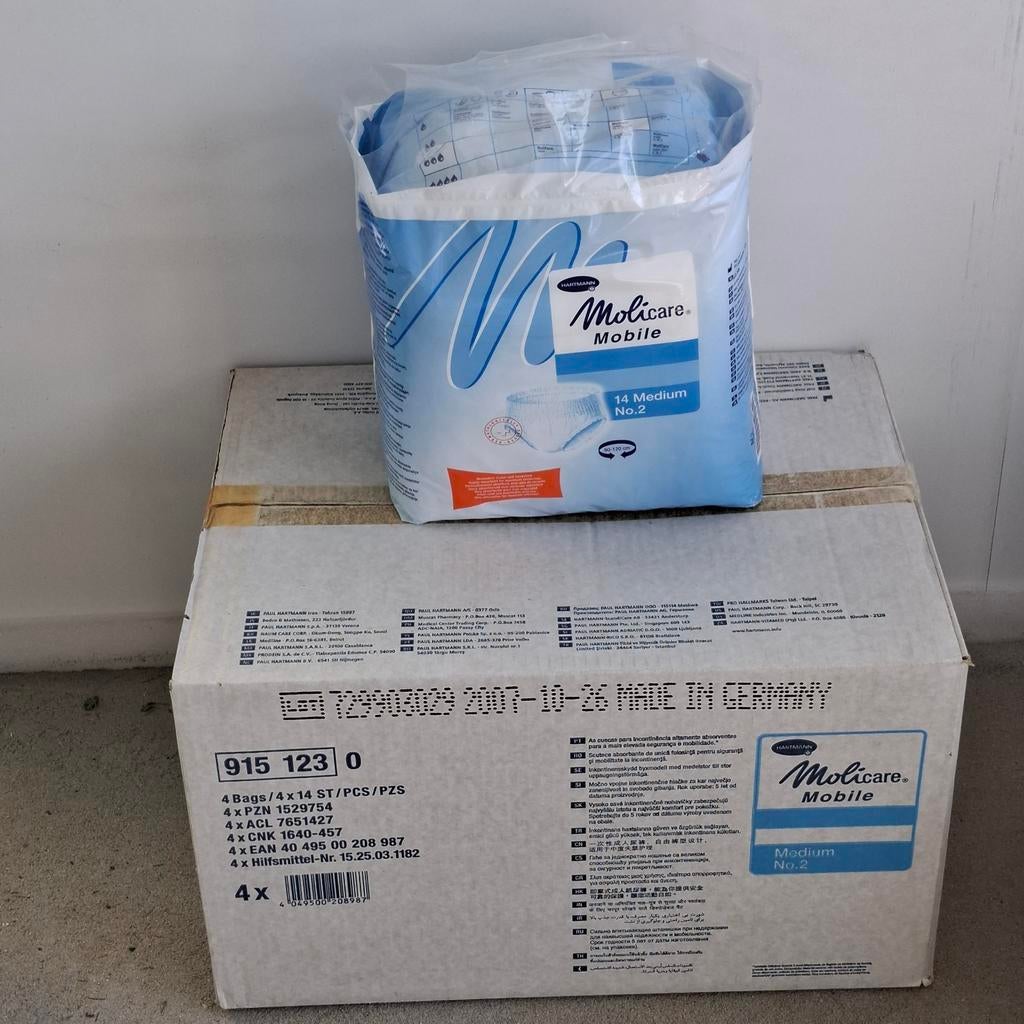 Set van 5 pakjes M-incontinentieluiers voor volwassenen